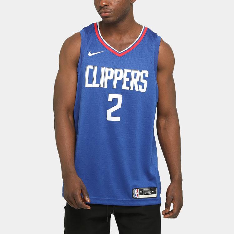 Nike X NBA Клипперс Баскетбольные майки Мужские Синие Умеренные Слипы CW3668-402