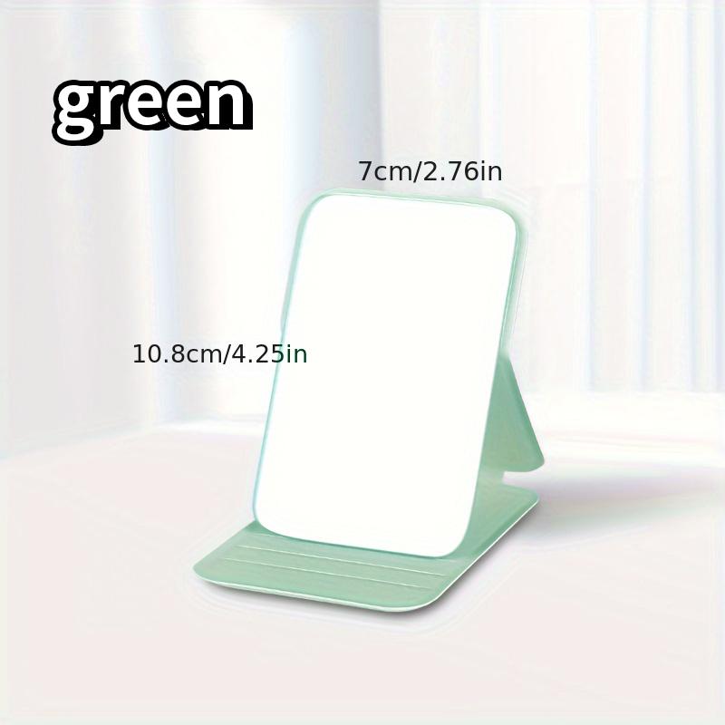 Mini Makeup Mirror Elegant Foldable Desktop Portable Mirror PU Leather Handheld Perfect Pocket Gift for Dorms Daily Cosmetic Use