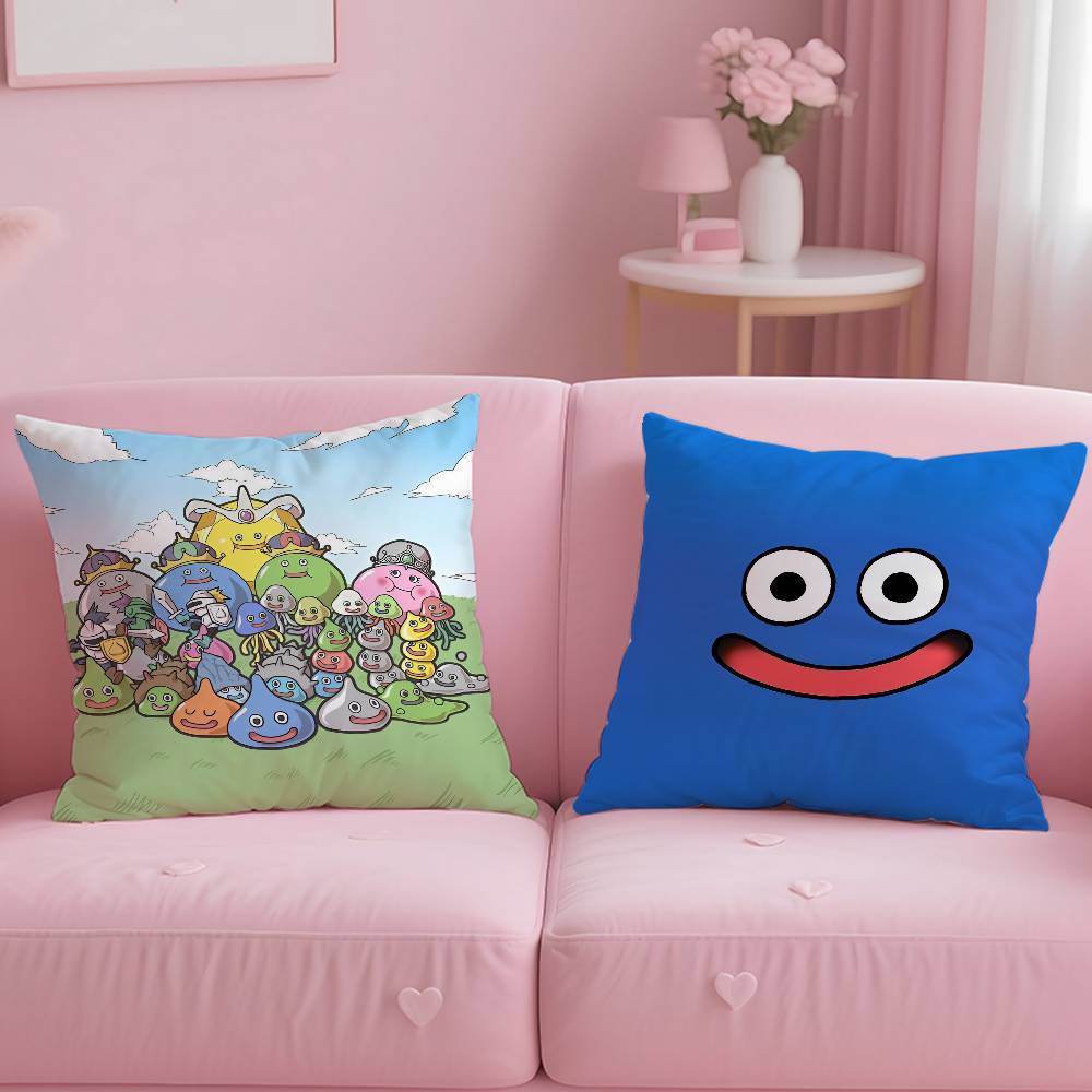 D-Dragon Quest Слайм Аниме Наволочка Противопылевая Наволочка Невидимая Молния Шелковистый Короткий Плюш Чехол на Подушку для Дивана
