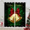 Рождественская елка снеговик колокольчик принт занавеска спальня гостиная ресторан новогоднее праздничное украшение для вечеринки подарок занавеска 2 шт.