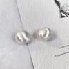 Autumn/Winter Retro Minimalist Frosted Ball Stud Earrings for Women