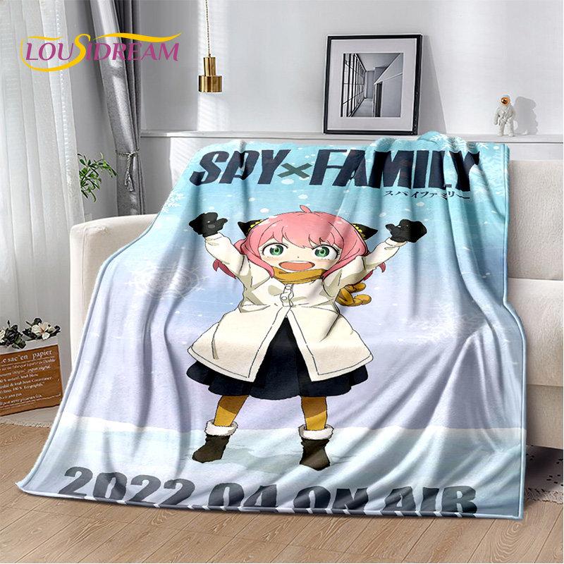 Япония Аниме SPY×FAMILY Мультяшное Мягкое Плюшевое Одеяло, Фланелевое Одеяло Плед для Гостиной Спальни Кровати Дивана Пикника Теплое для Детей