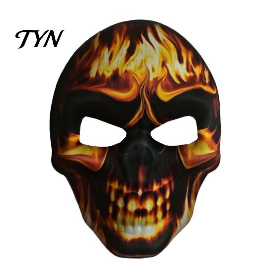 Haunted House Cosplay Accessories Day of The Dead Skull Masque, Halloween Sugar Full Face Unique Photo Prop for Parties Masquerade Party