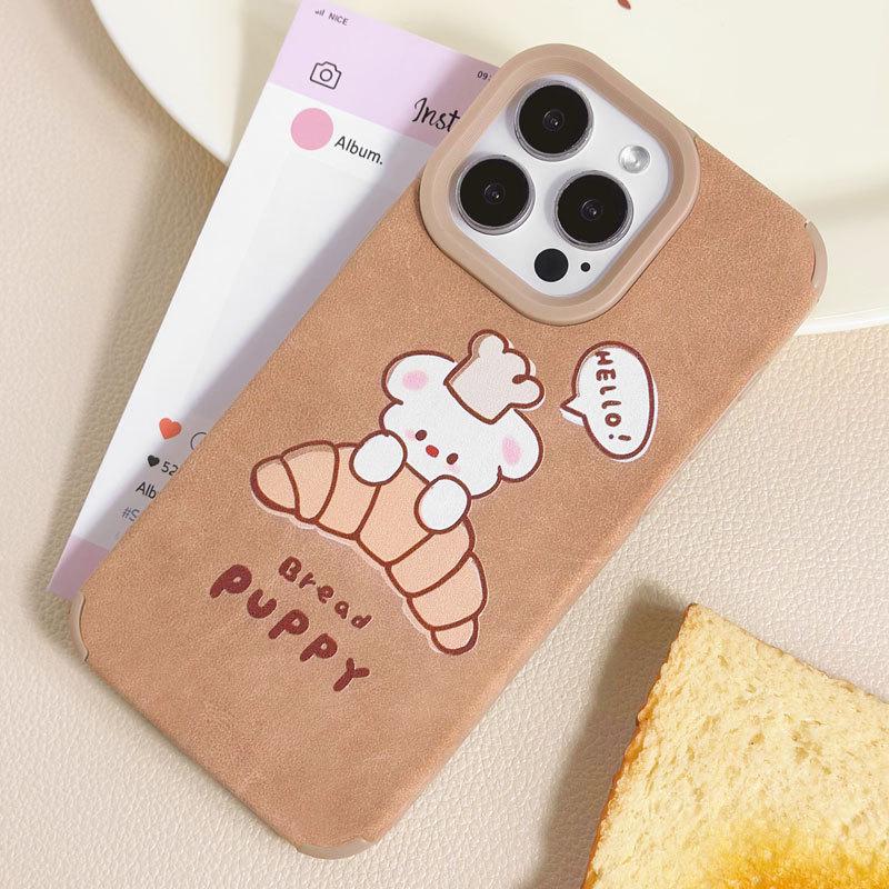 Дело Житай: Кожаный мультяшный защитный чехол для iPhone 12, 13, 14, 15 Pro/Pro Max, 16 Pro