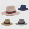 Unisex Panama Straw Hat with Wide Brim for Sun Protection
