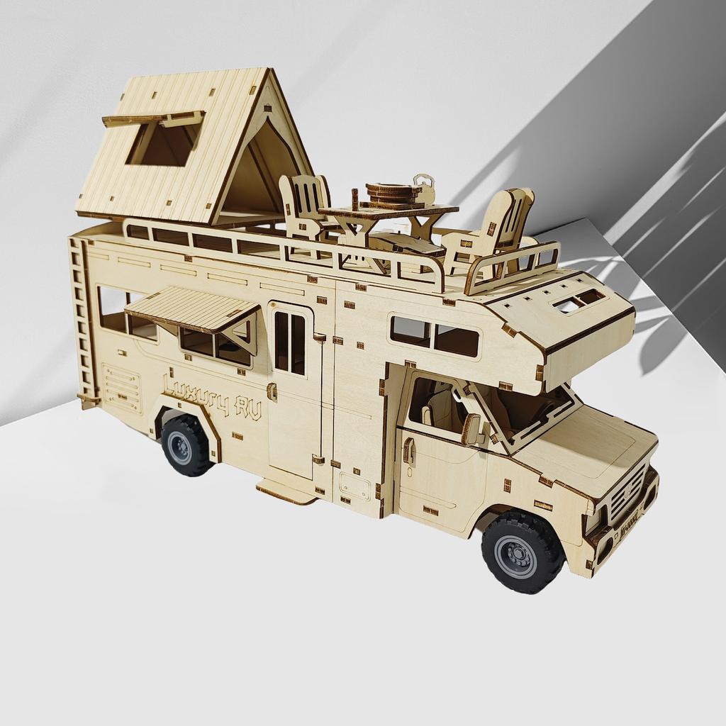 3D Wooden Puzzle DIY Camper Van Suitable for Adults and Teens DIY Home Decor Birthday, Christmas, Halloween Gift