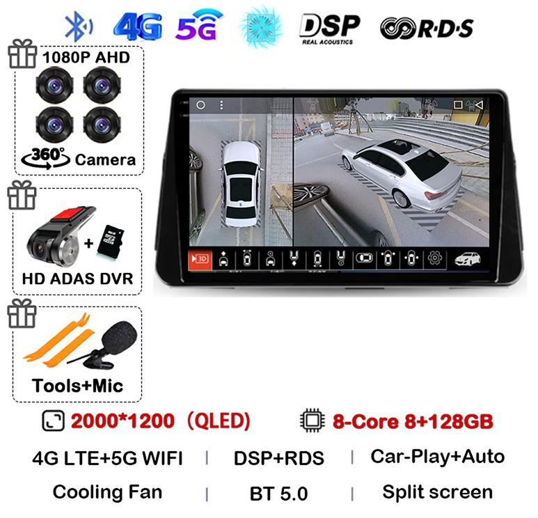 Android 14 Carplay Auto Car Radio For Nissan Kicks P15 2017-2021 Multimedia Video Player Navigation GPS Stereo Head Unit 2din 4G