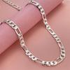 1PC High Quality Fashion Jewelry Figaro Chain Necklace Silver Women & Men Jewelry Link Necklace