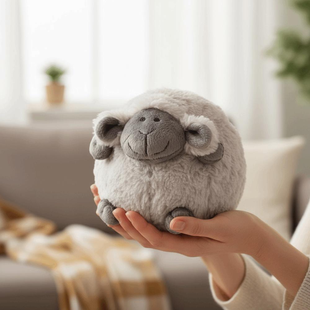 Gift Fluffy Sheep Cozy Chubby Pillow Huggable Skin-Friendly Sheep Ball Bedroom Decor