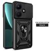 Чехол для Infinix Hot 30 Чехол-подставка для Infinix Hot 30i Hot 30 30i Магнитное кольцо-держатель Бронированный чехол для телефона Защита камеры сдвижной крышкой Задняя крышка