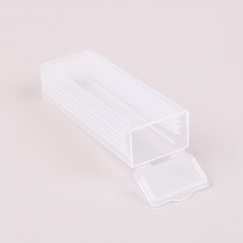 Plastic Microscope Slide Mailer Glass Slides Holder Storage Box Microslide PP Holds 5 Dispenser Box