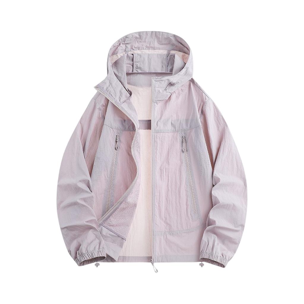 Легкая куртка с капюшоном для пар, модная, солнцезащитная, на полной молнии, дышащая, удобная толстовка, верхняя одежда для спорта на открытом воздухе