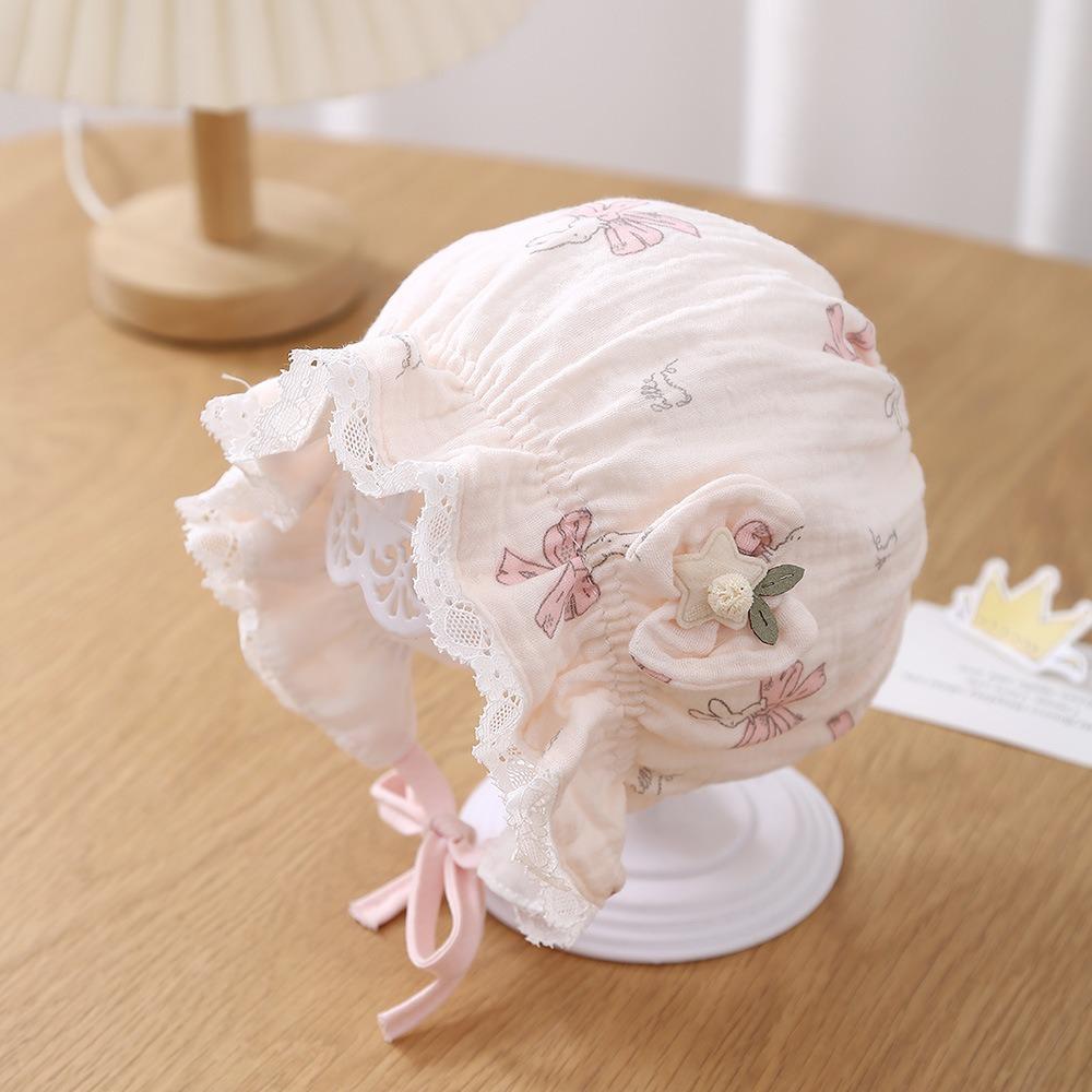 Дышащие чепчики для новорожденных 0-12 месяцев, детская шляпа от солнца 2025 года, чепчик для девочек, весна-осень