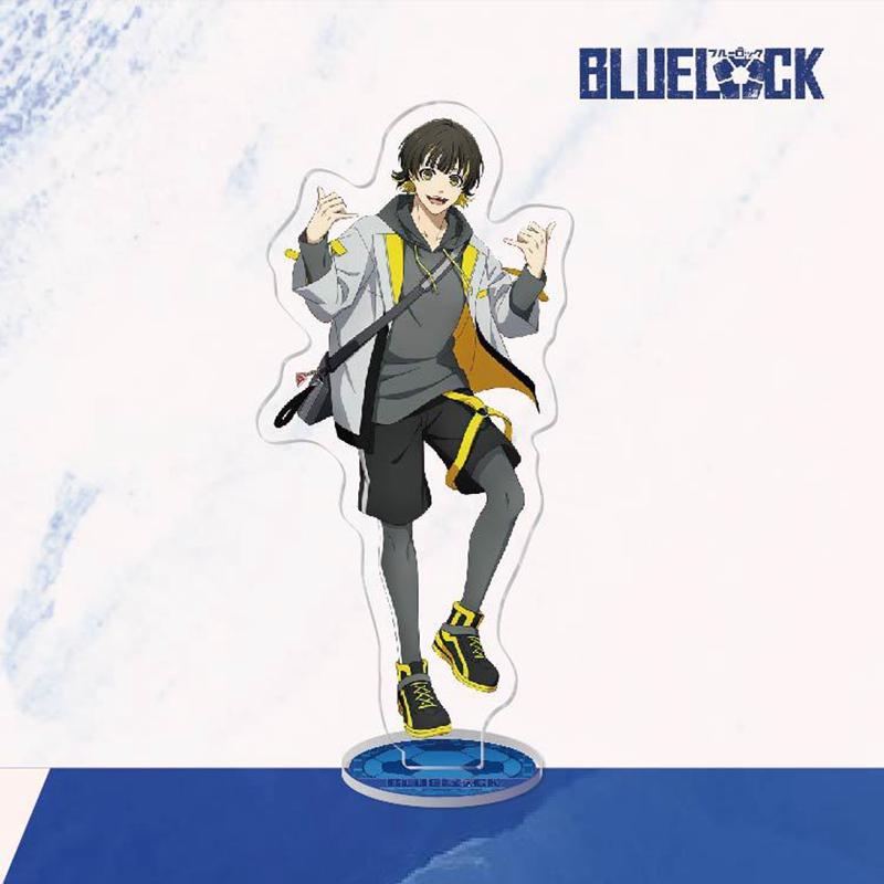 Модель подставки с синим замком, брелок для ключей Isagi Yoichi Bachira Meguru Kira Ryosuke Chigiri Hyoma, украшение для стоящего знака