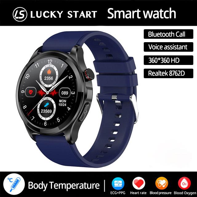 2024 AMOLED Новые ЭКГ+ППГ SOS экстренный вызов Смарт-часы Bluetooth вызов Монитор здоровья Часы сердечного ритма артериального давления Спортивные Смарт-часы для мужчин