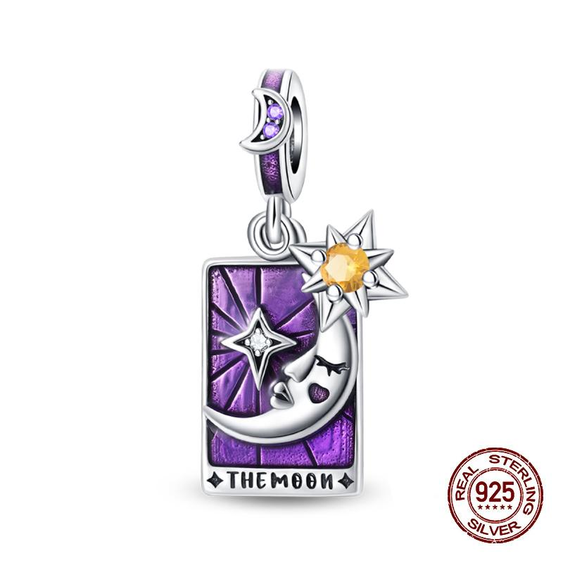 100% 925 Silver Tarot Collection Pendant DIY Hourglass Beads Fit Pandach Original Bracelet Women Jewelry Birthday Gift