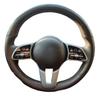 Hand-stitched Black Microfiber Leather Car Steering Wheel Cover For Benz A-Class W177 B-Class W247 C-Class W205 CLS-Class