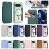 For Google Pixel 8 9 10 series.Gold Shield Magnetic Business Leather Case-MagSafe-Compatible,with RFID-Blocking Card Slots&Lens Protection