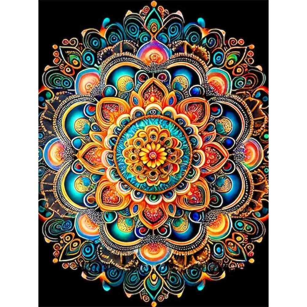 Алмазная живопись Полный дрель Городской пейзаж Круглая алмазная живопись Ручная работа Искусство Мандала Diy Алмазная мозаика Картина Украшение дома