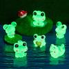 Pack of 6 Assorted Nightlight Animal Figurines Luminous Frog Shaped Mini Figurines Perfect Gift for Jewelry Collectors