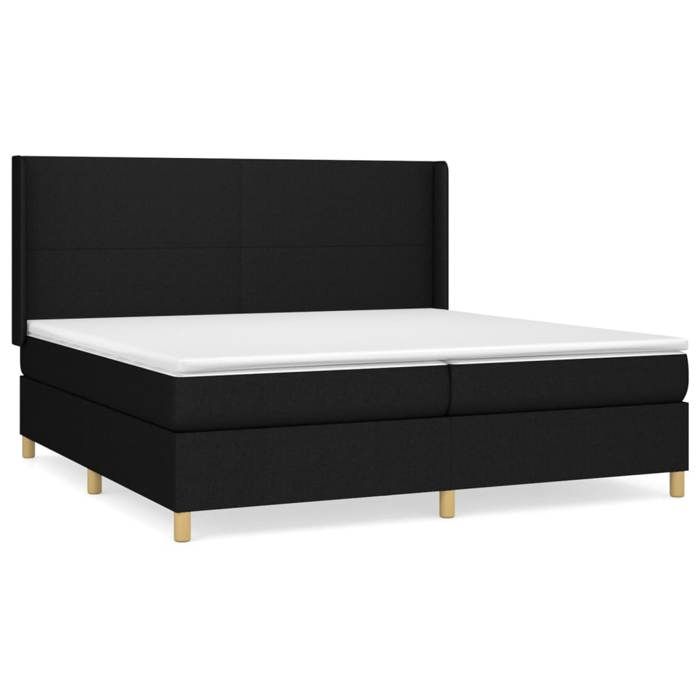 VidaXL Sommier à Lattes de Lit avec Matelas, Lit Rembourré avec Tête de Lit, Lit Double, Lit Adulte de Chambre, Moderne, 3131859