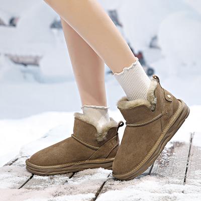 Женские зимние ботинки Northeast с утолщенным флисом, новые зимние нескользящие теплые хлопковые ботинки на толстой подошве из хлопка