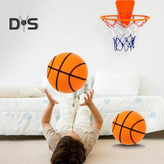 Бесшумный баскетбольный мяч для дриблинговых тренировок в помещении. Высокоплотный пенный баскетбольный мяч для тренировок в помещении. Бесшумный мяч.