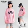Осенняя толстовка Tao Town для девочек с принтом-буквами - Модный повседневный топ с длинным рукавом для детей
