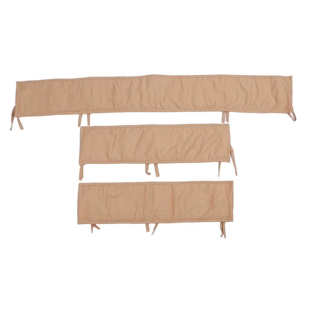 3pcs Cotton Crib Bumper Anti Collision Soft Guard Washable Crib Safe Teething Protector for Cot