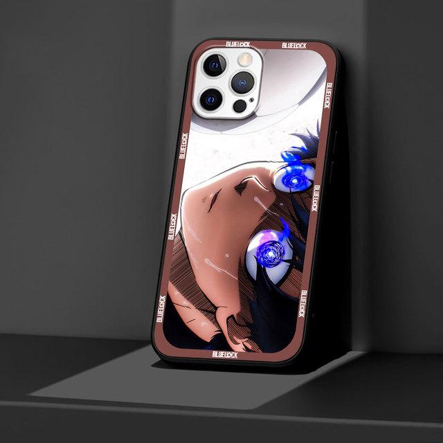 Чехол для Apple Iphone 11 13 12 Mini 14 Pro Max Xr 7 8 +Se 2020 Xs 6 6s Plus 5S, черный силиконовый чехол для телефона, японский аниме, синий замок