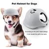 Pet Helmet with Ear Holes Dog Safety Hat Windproof Adjustable Puppy Motorcycle Helmet for Outdoor Riding Hiking Cycling