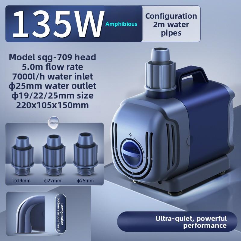 Inverter Submersible Fish Tank Filter Pump, Adjustable Flow, High-Density Ceramic Shaft, Shockproof Silent, for Home Use