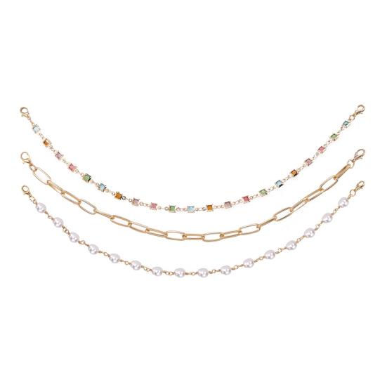 3 шт. Унисекс Цепочка для волос Богемный стиль Неправильные камни бирюзы Цветочный декор Шляпа