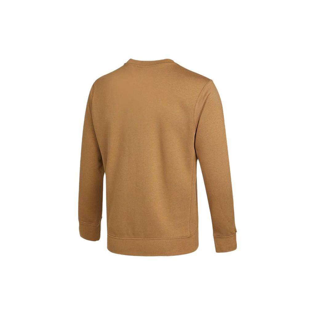 Nike Solid Color Logo Embroidery Sport Pullover Sweatshirt Men Tops Brown BV2663-722