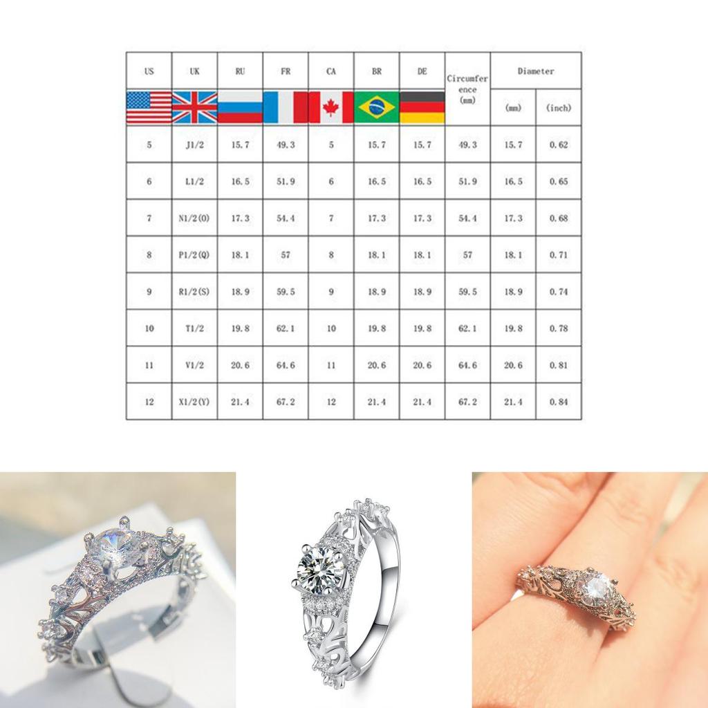 Versatile Fashion Women Luxury Engagement Wedding Rings For Lady Crystal Jewelry Accessories Gifts