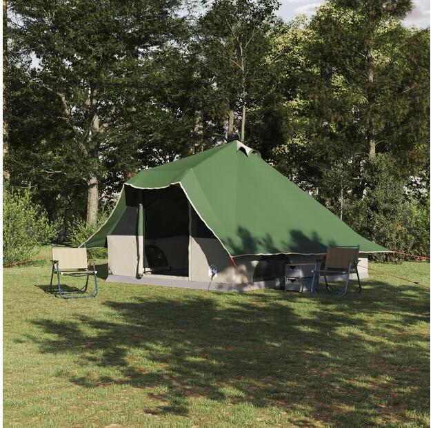 Палатка семейная VidaXL Tipi 8-местная зеленая водоотталкивающая