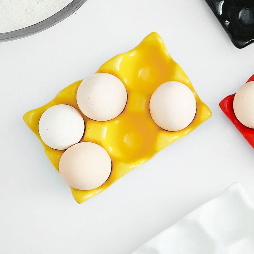 Christmas DIY Boiled Egg Serving Dish Kitchen Porcelain Eggs Tray Egg Stand Storage Rack Egg Holder