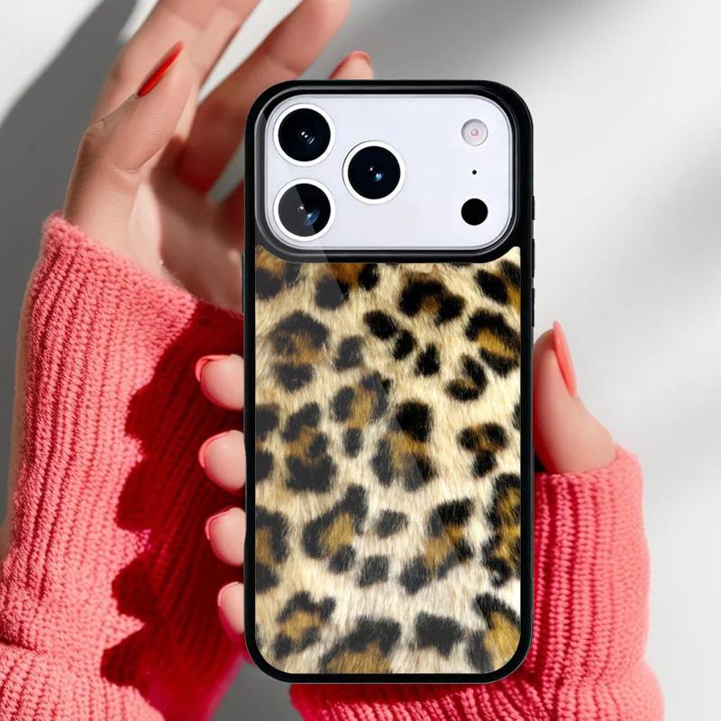 Чехол с леопардовым принтом для iPhone 17 16 15 14 13 Pro Max Задняя крышка для 12 11 Pro Coque