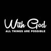 With God All Things Are Possible Car Sticker Waterproof Vinyl Decal Car Accessories Decor