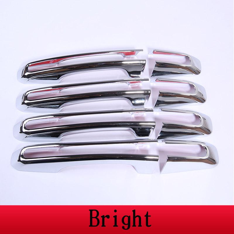 BBV1 For Jaguar XF XE F-Pace ABS Black/Carbon Fiber Car Door Handle Cover Trim Sticker Car Accessories