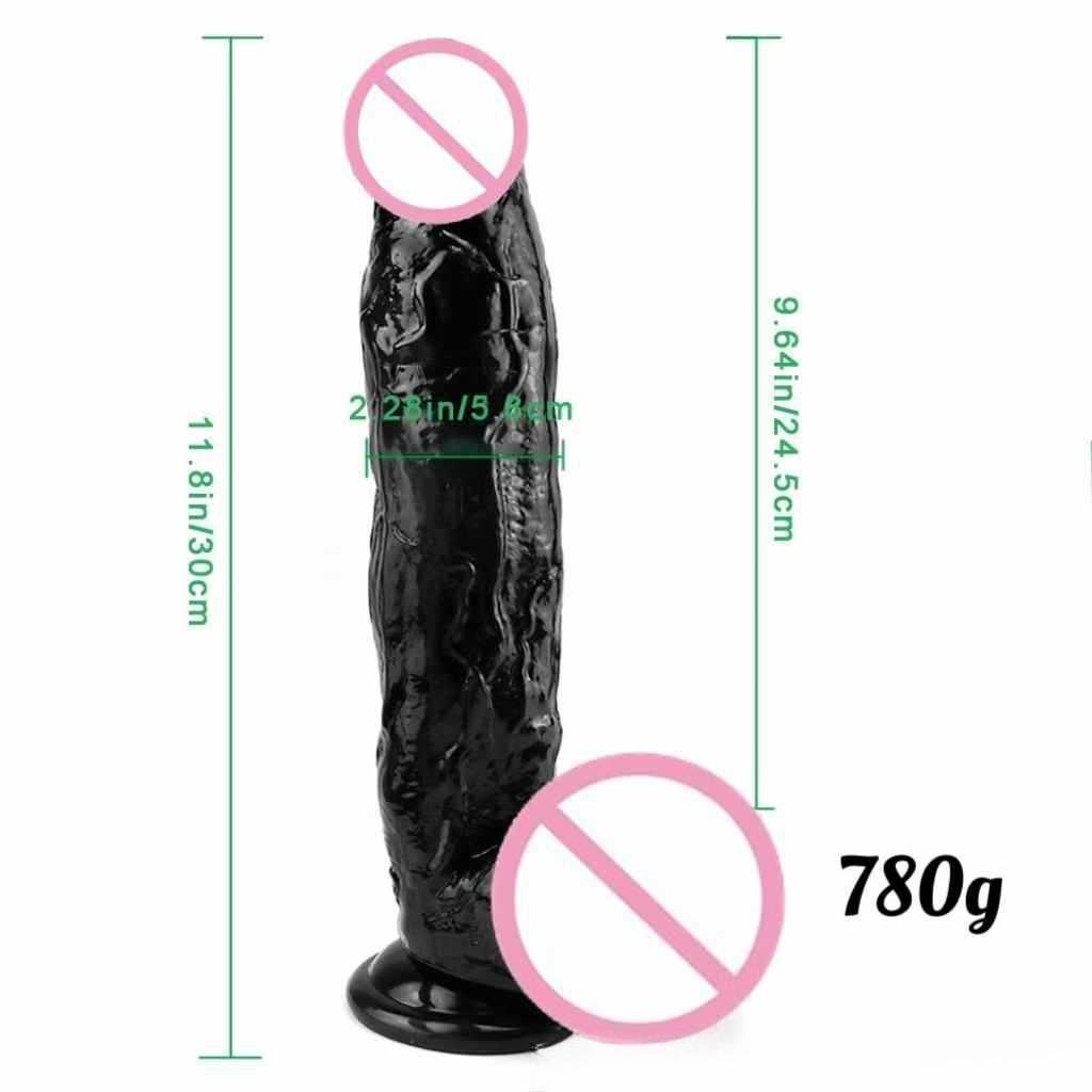 Black Oversized, Thick and Long Simulation Penis Fake Penis Large Penis Anal Plug Female Masturbator Adult Product