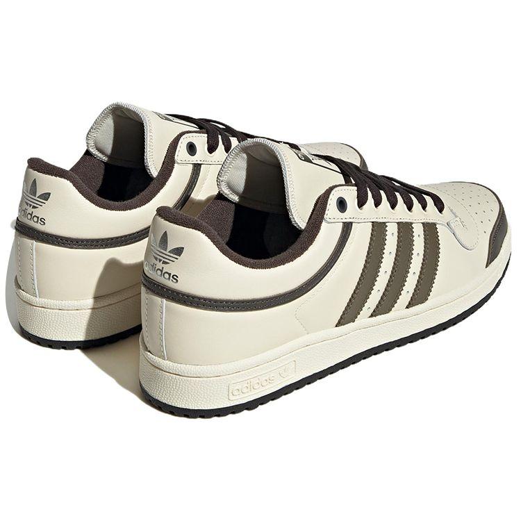 adidas Оригинальные Топ Десять Низкие Скользкие Устойчивые Прочные Низкие Кеды для Скейтбординга Унисекс Кроссовки Бежевый Черный IF5414