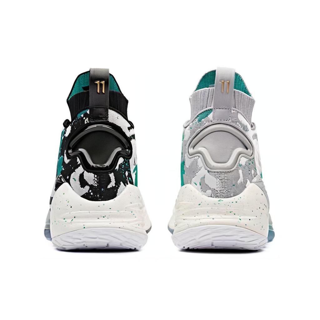 Anta Баскетбольные кроссовки KT4 Thompson IV Static Water Mandarin Durable Mid-Top мужские баскетбольные кроссовки зеленые белые 11841101-16