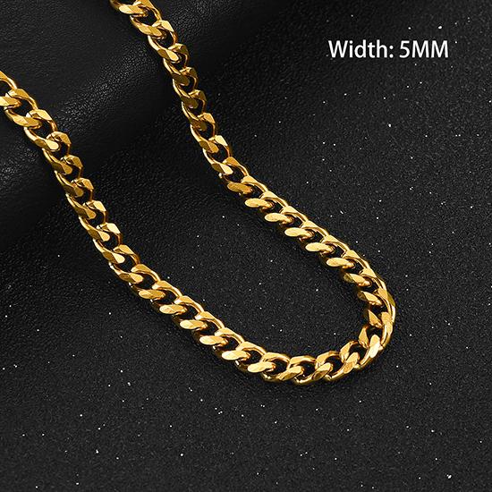 Массивное ожерелье из нержавеющей стали для мужчин, звеньевая цепь панцирная, майами кубинская, женский чокер, панк-рок, для парня, металлическое украшение на шею, аксессуар, подарок