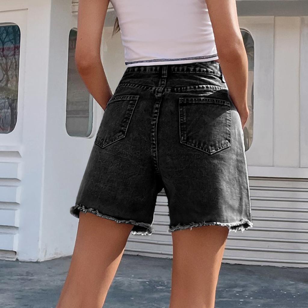 Женские удобные модные повседневные шорты из эластичного денима