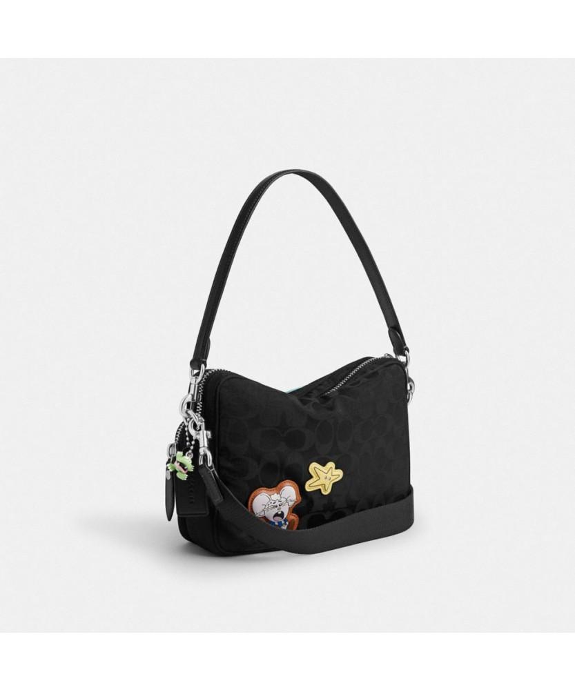 Coach X Brain Dead Dakota Crossbody Bag In Signature Nylon With Patch Cfd99 Blc