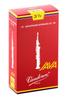 Vandoren Java Filed Red Cut Soprano Saxophone Reeds, 3-12 Hardness (Pack of 10)