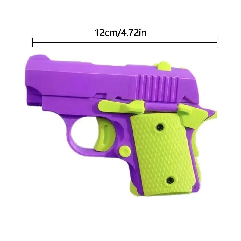 Mini Model Gravity Straight Jump Toy 3D Printed Gun Non-Firing  Cub Radish Toy Knife Kids Stress Relief Toy Christmas Gift