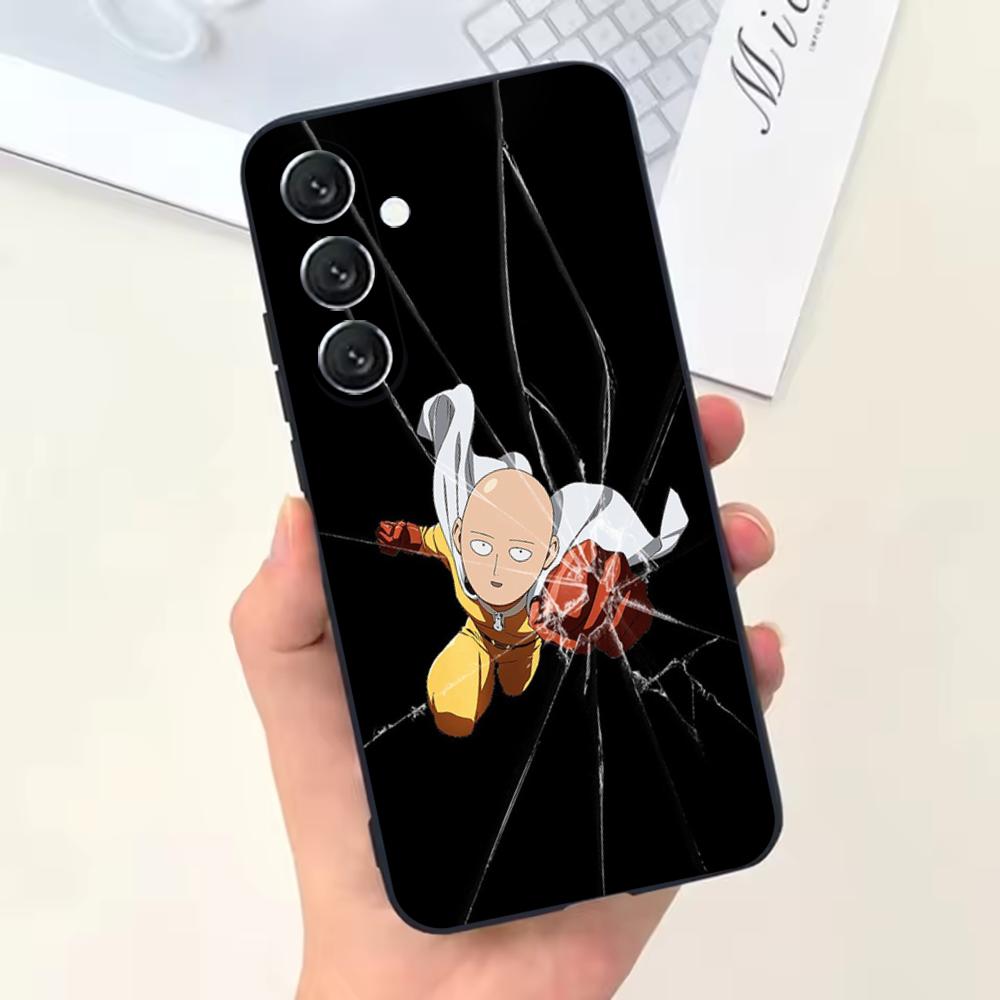 Чехол для телефона One P-Punch Man Saitama для Samsung Galaxy A13,A21s,A22,A31,A32,A52,A53,A71,A80, Мягкий черный корпус