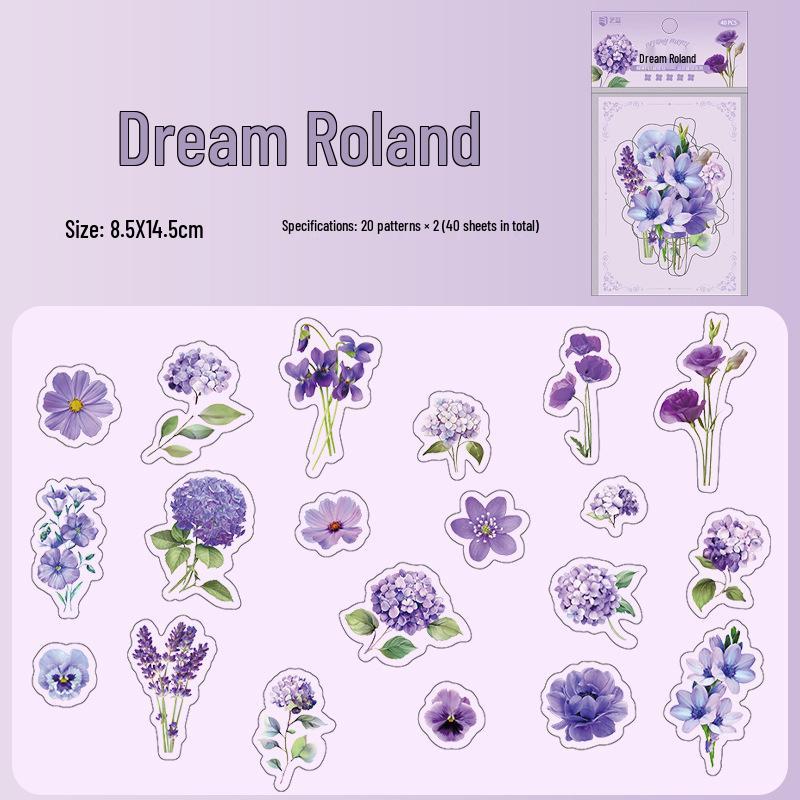 Retro Butterfly and Plant Waterproof PET Stickers - Large Ins Style for Notebooks